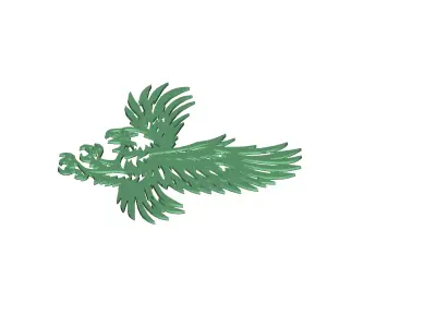 Eagle Wall Art Mold 3D Model for Casting 3D model