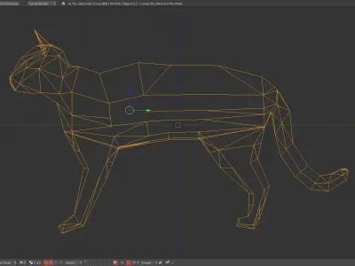 Low Poly Cat polygonal Low-poly 3D model
