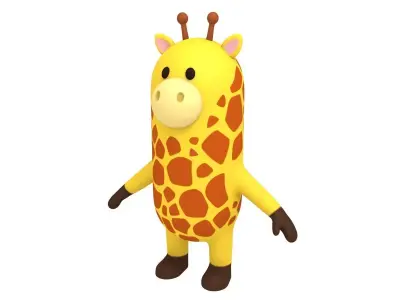 Cartoon Giraffe 3D model