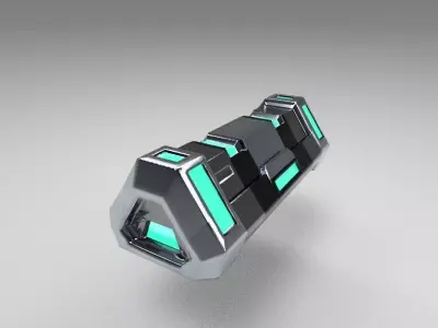 3D Model Scifi ammo energy Lowpoly Low-poly 3D model