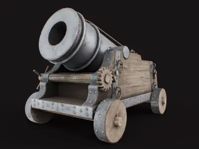 Cannon Low-poly 3D model purchase