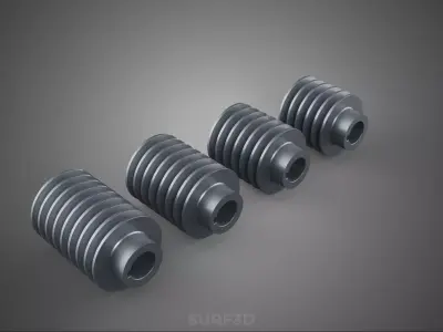 STANDARD PULLEY SHEAVE TRACK WHEELS DRIVE BELT GEAR MULTI GROOVE 3D model