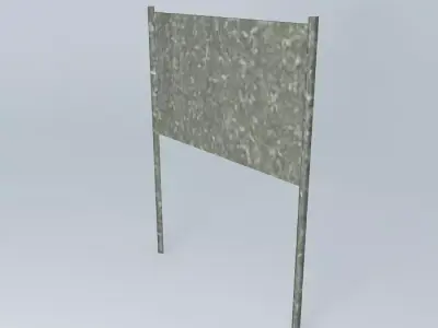 Unmarked Holes Danger Sign Free 3D model