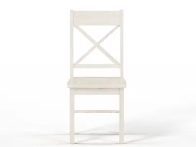 Maison Rouge Millwright Wood Dining Set in Antique white Low-poly 3D model