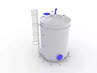 Estanque 50m3 frp 3D model