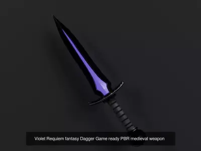  medieval Fantasy weapons Pack Game-Ready PBR  2 Swords 1 Dagger