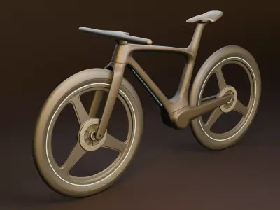 Futuristic Bicycle high-tech look  3D model