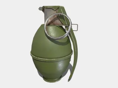 frag grenade Low-poly 3D model 2