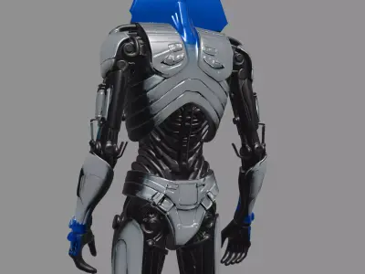 Futuristic Egyptian Pharaoh Humanoid Robot 3D model