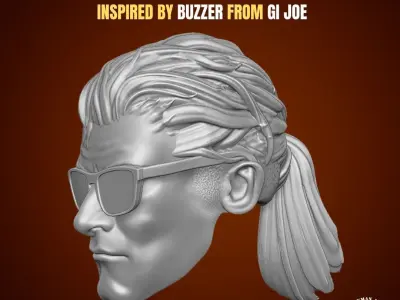 Buzz head for action figures 3D print model