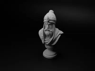 Ottoman Janissary Bust Chess 3D print model shop