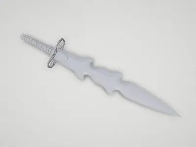 Game asset Wavy-Edged Unconventional Blade 3D model