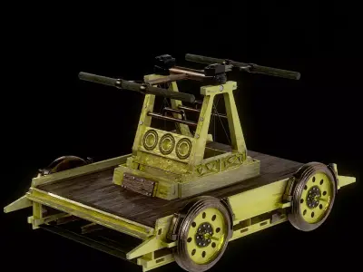vintage railcar 3D model