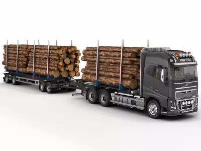 Volvo FH 2013 Timber 3D model