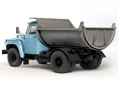 ZIL 130 dump truck MMZ-555 1965 3D model
