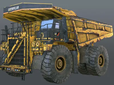dump  truck  Low-poly 3D model