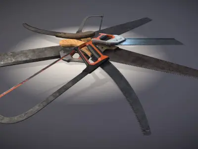 Saw Pack Low-poly 3D model