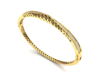 24 Women jewelry bangle bracelet Floral Carved Filigree Bangle  3D print model