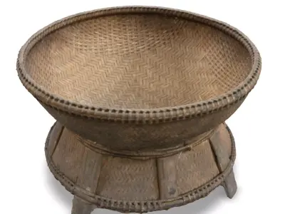 bamboo basket 3D model by Navi14