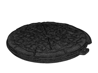 Futuristic Cyber Pizza Model 3D model