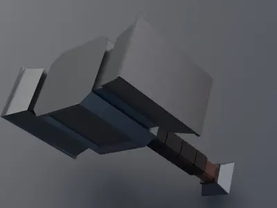 Hammer Low-poly 3D model 42