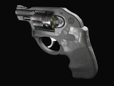 Ruger LCR 9mm Low-poly 3D model