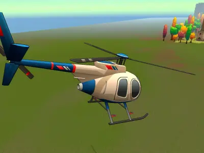 Toon Helicopter  Stylized Free low-poly 3D model