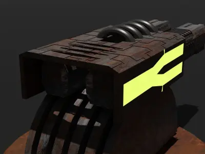 Rusty Turret 3D Model 3D model