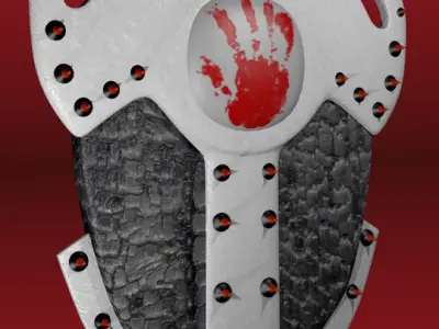 Ornate Spiked Shield 3D model