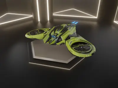 Fighter aircraft  Low-poly 3D model
