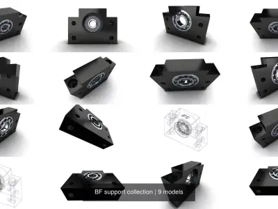 BF support collection 3D Model Pack