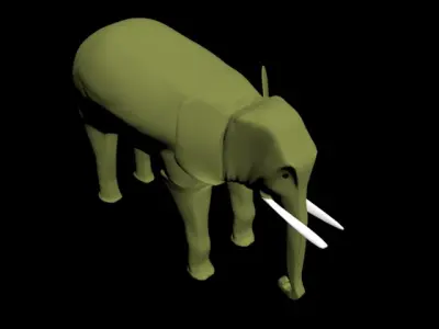 elephant 3d model maya scene 3D model