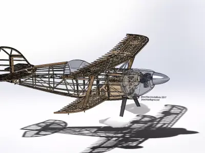 CAD dxf  IGES Plan Bi Plane Pitts Challenger II  Like Prometheus 3D model