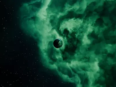 The Jade Singularity Nebula HDRI 16k seamless 3D model