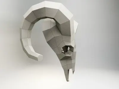 RAM skull mask 3D model