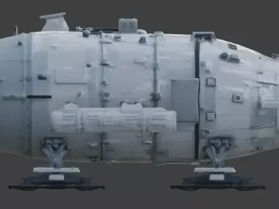 Realistic Sci-Fi Arctic Command Module 3D Model Low-poly 3D model
