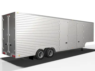 Vintage Moving Van 3D model