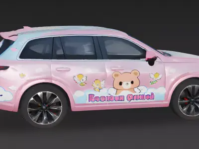 Kawaii Cupid Anime SUV 3D Model Low-poly 3D model