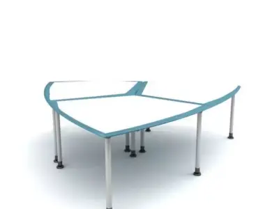 Conjoining Office Table 3D model