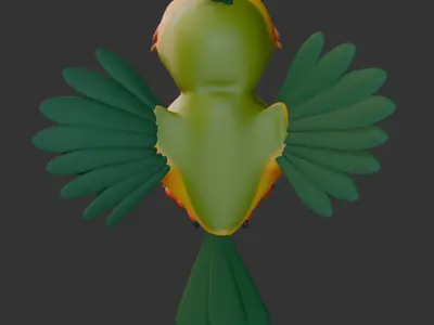 Cartoon Bird Low-poly 3D model order