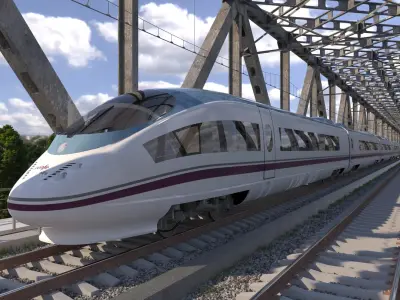 High-speed Electric Train Siemens Velaro AVE Renfe Spain 3D model