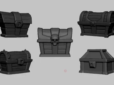 Chests pack Free 3D print model