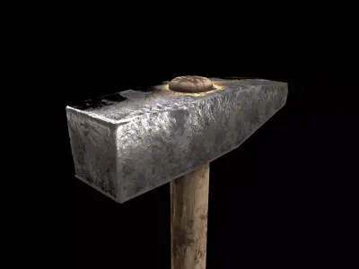 OLD HAMMER - GAME READY Low-poly 3D model