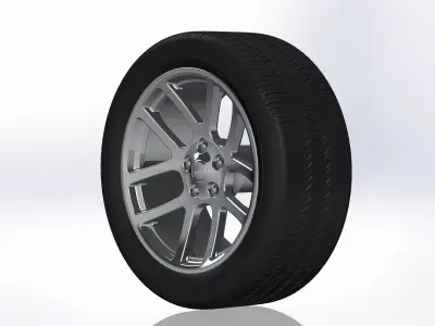 Wheels 22inch for scale model of Dodge Ram SRT-10 2003 3D print model