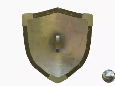 Warrior Metal Shield  Low-poly 3D model