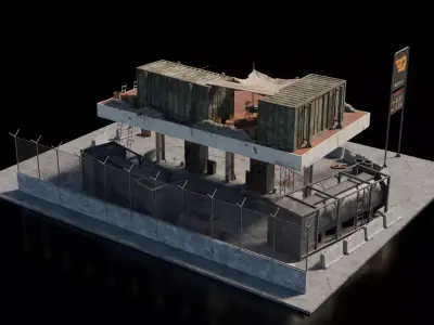 Warzone - Reused Gas Station 3D model