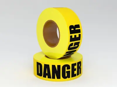 DANGER Tape Yellow 3D model