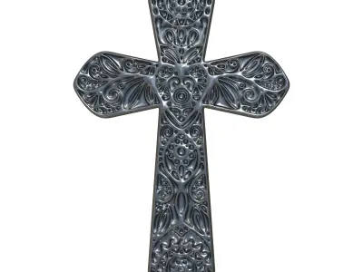 5 Christian Cross V10 3D model