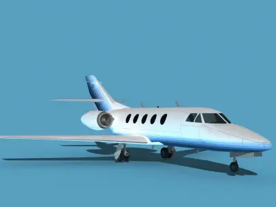Dassault Falcon 20 V15 3D model