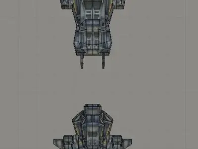Low poly Modular Space Ships v1 Free low-poly 3D model